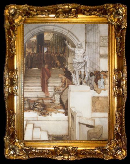 framed  Alma-Tadema, Sir Lawrence After the Audience (mk23), ta009-2